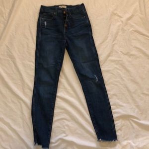 Madewell blue skinny jeans
